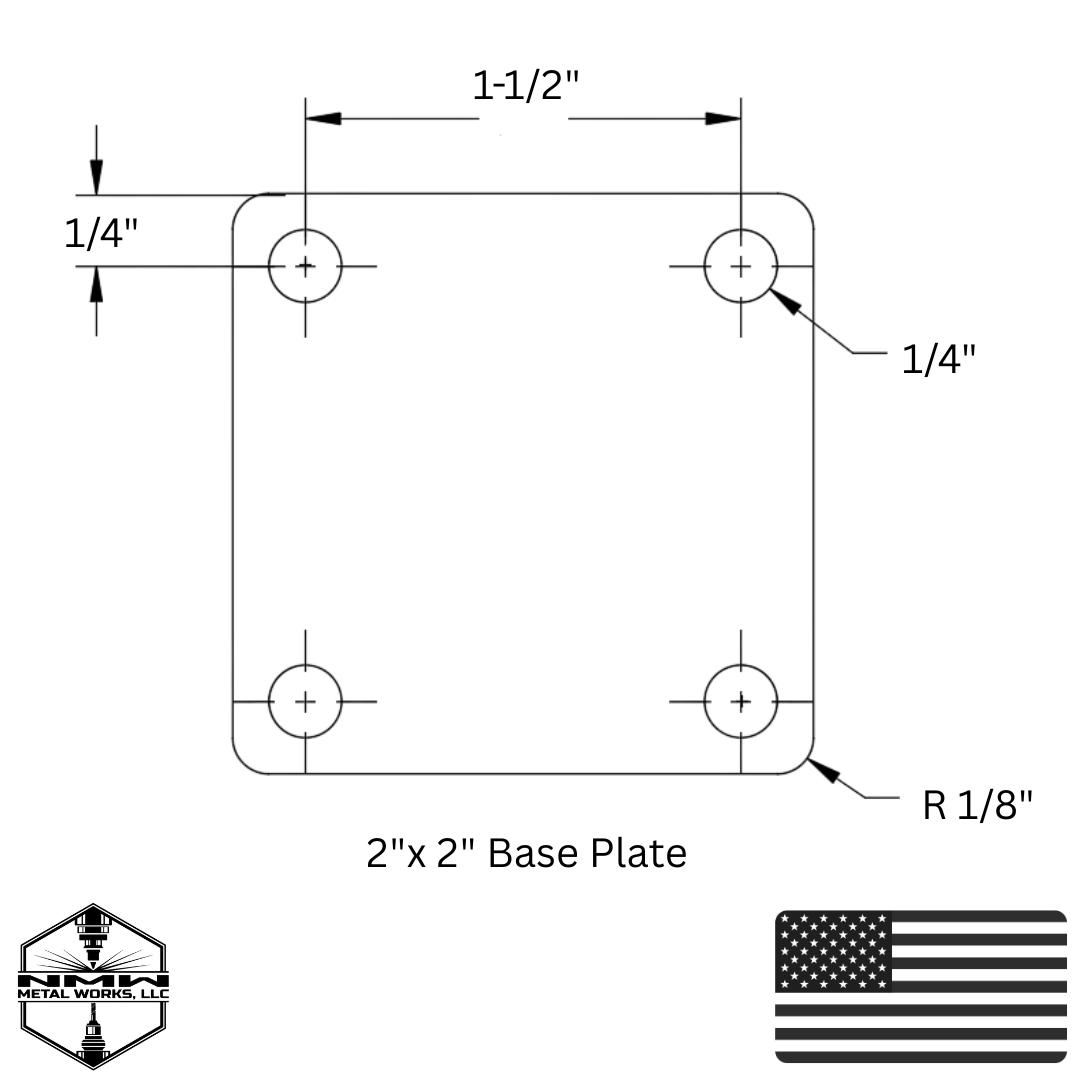 Square Base Plates – NMW Metal Works